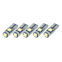 t5 led 電球 3030 3SMD Canbus ウェッジ球 メーター球 ルームランプ ledバルブ インテリアダッシュボード 指示計器電球 ホワイト 5個