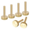 M4x20mm ニードルネジ 6個 フラットなニードルヘッド 全ねじ 真鍮製 ニードルネジ ボルト グリップノブ ファスナー