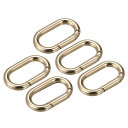 財布ストラップリング 金属 楕円形 スプリングバックル ハードウェア バッグ クラフト DIY アクセサリー フック クリップ用 長さ41mm ゴールドトーン ...