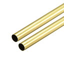 真鍮丸管 300 mm長さ 0.2 mm壁厚さ シームレスストレートパイプチューブ 7mm外径 x 0.2mm壁厚,2個