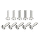 304ステンレス鋼機械用ネジ 20個M4x14mmスロットドライブパンヘッドネジボルト(4)