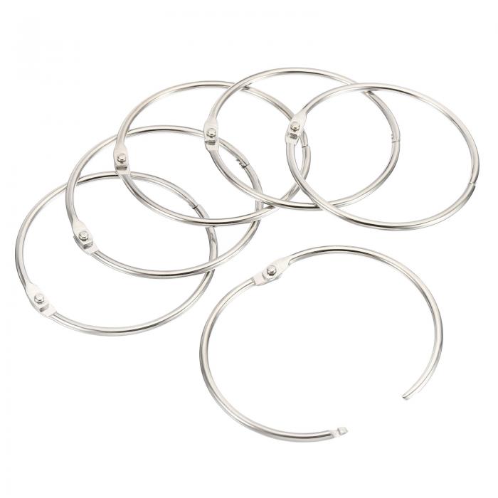 PATIKIL 88mm OD 3.50mm ID ブックバインダーリング ルーズリーフリング クリップリング 12個入り スチ..