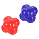 PATIKIL バランス反応ボール 2個 コーディネーショントレーニングボール アジリティトレーナー シリコーン スピードリフレックス用 レッド ブルー