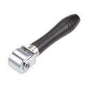 レザークラフトローラー レザークラフト 木製ハンドル メタルローリングホイールプレスエッジローラー25mm 1個入り