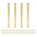 PATIKIL 12x1.2"ピアノヒンジ 4Pld 304ステンレス鋼連続ヒンジ ピアノゲートドア木製収納ボックスキャビネットボート用 金色