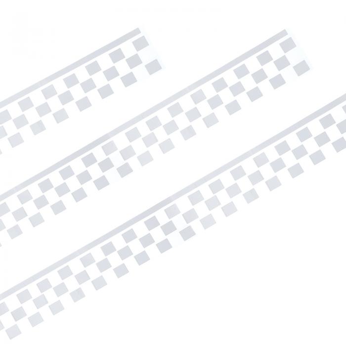 PATIKIL 車用チェック柄デカールステッカー 3枚 20" レーシングスポーツ チェック柄ステッカー DIY 防..