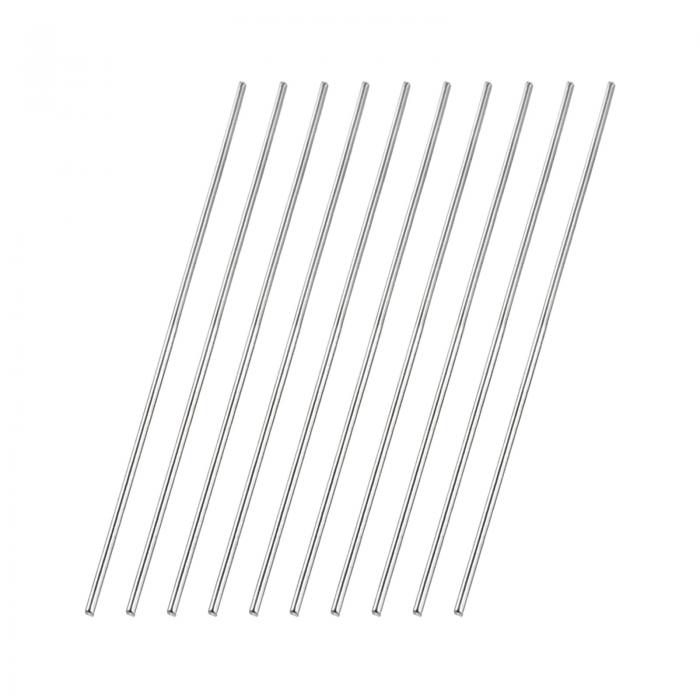 10個304ステンレス鋼丸棒 1/16"直径 4"(100mm)長さ 金属実体シャフト棒 スチールスティック旋盤バーク..