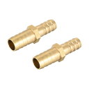 真鍮減速バーブ ホース継手ストレートコネクタカプラーチューブアダプター 12mm x 10mmバーブ(2個)