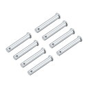 単穴クレビスピン?10mm x 60mm?フラットヘッド?亜鉛めっき固体鋼?リンクヒンジピン?8個(4)