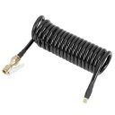 X AUTOHAUX タイヤインフレータホース 外径8mm 長さ305.4cm ロックエアチャック付き 8-813 mmクイックフィッティング付き フレキシブル...