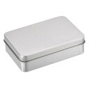 メタル製ブリキの箱 メタルティンボックス 錫箱 長方形 蓋付き シルバートーン 107 x 73 x 30mm 8個入り