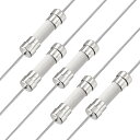 スローブローヒューズ時間遅延リード線 5mm x 20mm 250V T6.3A セラミックヒューズ 5個