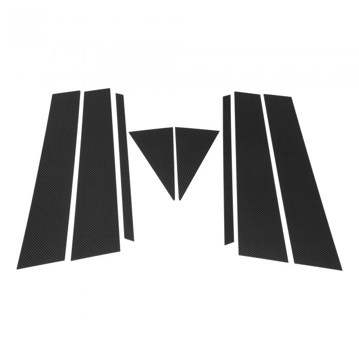 HEROFFIX Volkswagenに対応タオス2011-2022用ドアピラーウィンドウトリムフロントリア左右アンチスクラッチステッカーピラーポストドアアウターエクステリアカバー8個