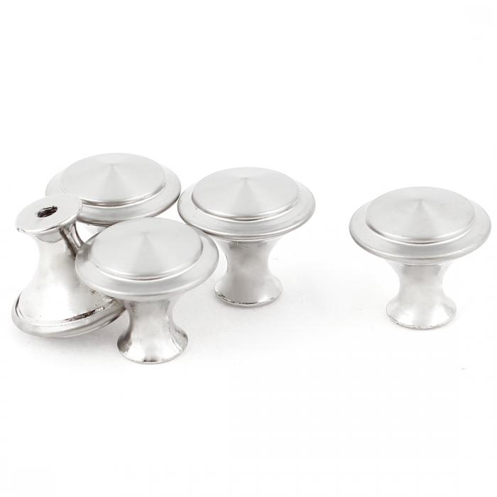 プルハンドル 取っ手 引き出し 金属製 食器棚クローゼット用 シルバートーン