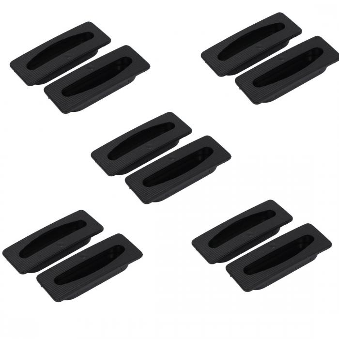 プルハンドル ABS フラッシュプルハンドル 凹型デザイン ホームオフィス使用 家具アクセサリー 10個入り