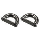 財布ストラップリング 27mm ねじ込み 取り外し可能なDリング 金属シャックルバックルクラスプ バッグチェーンクラフトDIY交換用 ブラック 2個入り