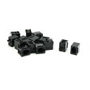 PCBジャック RJ9RJ10RJ22 メスコネクタ ブラック プラスチック メタル 電話ハンドセット用 15個入り