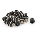 DCコネクター プラスチック製シルバートーン 5.5x2.1mm 17個入り
