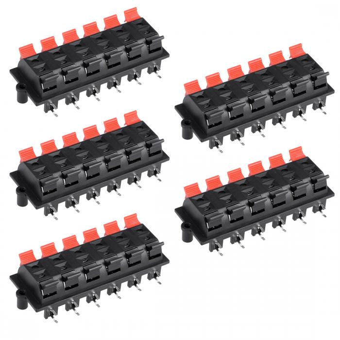 スプリング式端子 スプリングプッシュ式 ケーブル接続 89×30mm 12ピン 5個入り