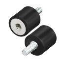 防振装置 ショックアブソーバー M4オスメスラバーマウント 13 mm x 13 mm ブラック 2個
