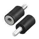 ラバー製マウント 防振装置 絶縁体 メタル製 ブラック M4 10mmx15mm 2個入