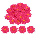 フラワーアイロンパッチ 刺繍付き 補修パッチ 衣類 補修 バックパック シューズ デコレーション 90x90mm/3.54x3.54