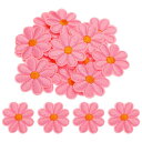 フラワーアイロンパッチ 刺繍付き 補修パッチ 衣類 補修 バックパック シューズ デコレーション 90x90mm/3.54x3.54