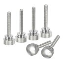 M3x20mm ノブ付きねじ 6個入りの真鍮製ノブ付きねじボルト シルバートーン(4)
