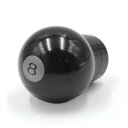 シフトノブ 67 x 51mm ユニバーサル 汎用 スヌーカー 球形 自動車 ギア スティック アルミニウム合金 ブラック 1個入り