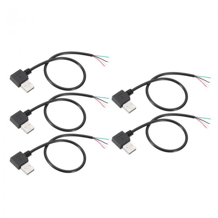 PATIKIL 1Ft U S B 2.0メスから4ピン裸線ピグテールケーブル、5個28AW Gデータ電源コード延長ライトア..