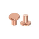 銅ソリッドリベット 銅ソリッドリベットファスナー フラットヘッド シャンク径2.5 mm シャンク長さ3 mm 200個入り(4)