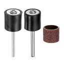 3pcs サンディングドラムスリーブセット 1/2インチ グリット120 サンディングサンドペーパー マンドレル付き ロータリーツール ミニサンディングドラムキ...