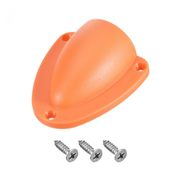 マリンワイヤーケーブルベントカバー 1個 - ナイロン製クラムシェルホースベントカバー（スクリュー付き） ボートヨット用トランスデューサーマウントプレート（オレンジ 2.91x2.64