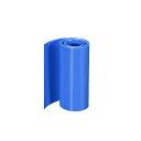 PVC熱収縮チューブ 110mmフラット幅 2 M ラップ デュアルレイヤー18650用 ブルー