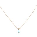 PATIKIL 女性用誕生石ネックレス 長方形 キュービックジルコニアペンダントネックレス 上品 18K金色メッキ ダイヤモンドシンプルネックレス 女性用 誕生...