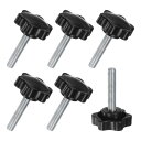 M METERXITY スタークランプノブ 6個パック M8x40mm 雄ネジ 手締めネジ 機械/電子機器/家具/傘ベース用 機械ハンドル交換用 [38mm 黒...