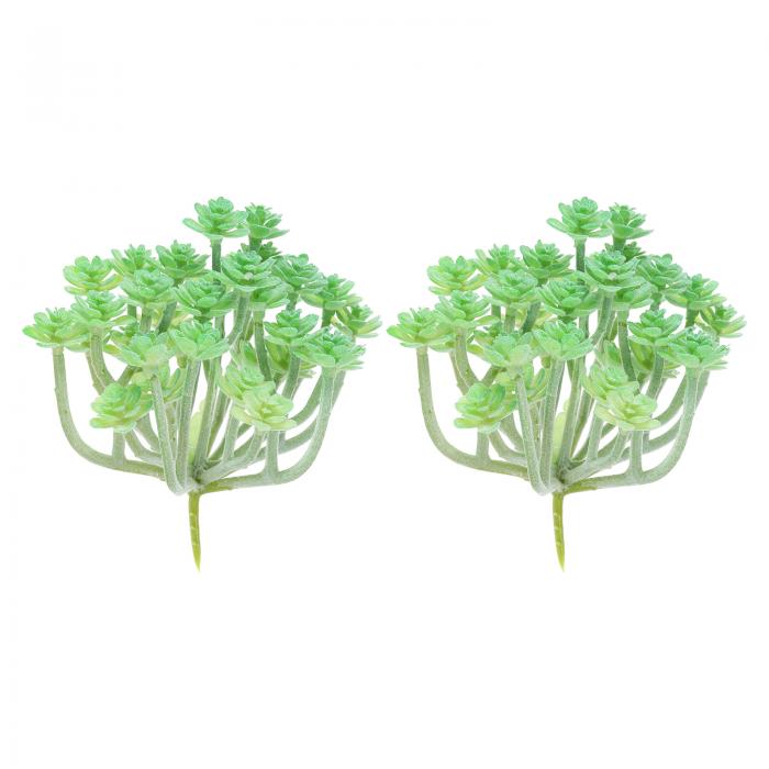 PATIKIL ミニ人工多肉植物 2個入り フェイク多肉植物 鉢植えでないリアルな質感の多肉植物 家庭菜園の..