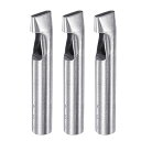 オーバル穴パンチ 4 x 19 mm 革中空カッター 長方形のパンチダイ ストラップベルト時計バンド革細工作業用 3個入り
