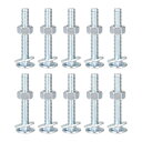 スクエアネックキャリッジボルト ナット&ワッシャー付き 炭素鋼 コーチボルトネジ 1/4-20x44.5 mm 10セット(4)