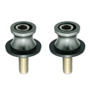 X AUTOHAUX オートバイのスイングアームスプール 10mm メタル オートバイ スイング アーム スプールリア スタンド スイング アームスプール スライダー チタントーン 2個入り