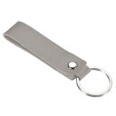 レザーキーチェーンリング キーホルダー キーリング PU 装飾品 ストラップ 財布用 バッグ用 グレー