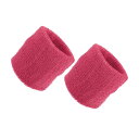 VOCOSTE リストスウェットバンド リストバンド 吸汗綿テリークロス ペア ピンク 8x8 cm