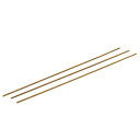 ブラスネジロッド スレッド棒 M2.5 x 250mm 0.5mmピッチ オススレッド 3個