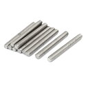 ねじロッド ネジ棒 フルネジ メタル 304ステンレス鋼 M10 x90mm シルバートーン 10本入り
