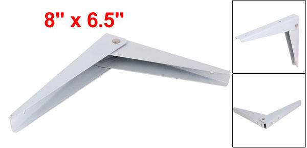 ソウテン 棚受け金具 折りたたみシェルフブラケット メタル製ホワイト 19.5cm x 16.5cm 25mm広さ