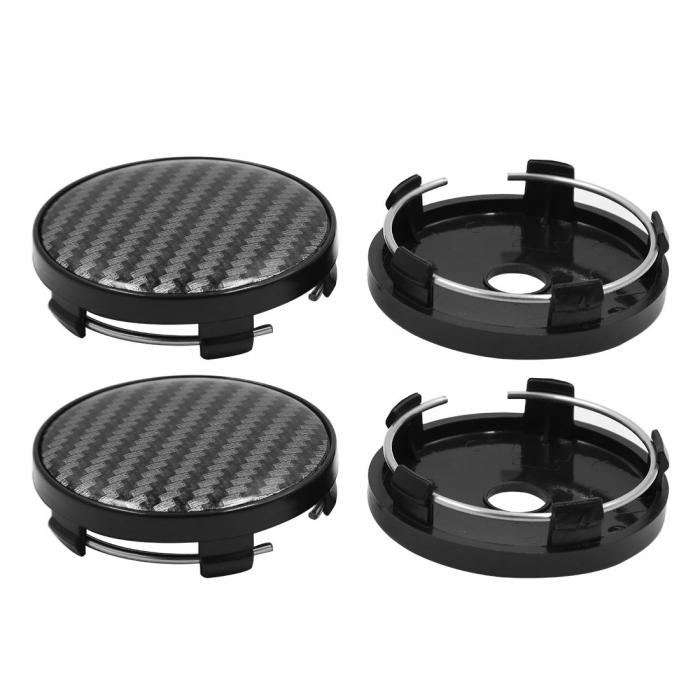 ホイールセンターキャップ60mm 4個入り ブラック 60mm 直径 5 クリップホイール タイヤ センター ハ ブ..