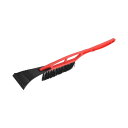 Partuto 1pc 53cm ユニバーサルカー用アイススクレーパーブラシ付きブルーム - SUV用雪氷除去車トラックRV用ウインドスクリーンサイドウィンドウアンチクラッシュ - プラスチックナイロンレッド