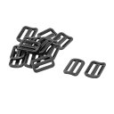 バックル トリーグライド 旅行 プラスチック 調整可能 バックパック ブラック 25mm ストラップ 幅 15個入り