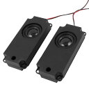 8W 10 Ohm ブラック プラスチック製 シェル 長方形 テレビ コンピュータ スピーカー 2個