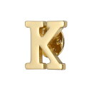 PATIKIL 文字ラペ ルピン イニシャルアルファベット文字Kカラーピン 女性用男性用シャツドレススーツコート襟 金色 文字K